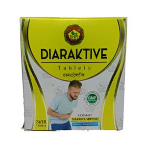 Bharat Diaraktive Tablets 18 Tablets x 3 Strips | Ultimate Diarrhea Support | Dietary Supplement