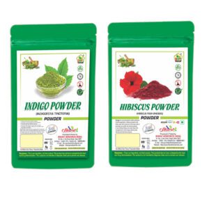 Bharat Indigo Hibiscus Powder 200gm | 100gm each | Hair Color | Hair Growth | Skin & Hair Care