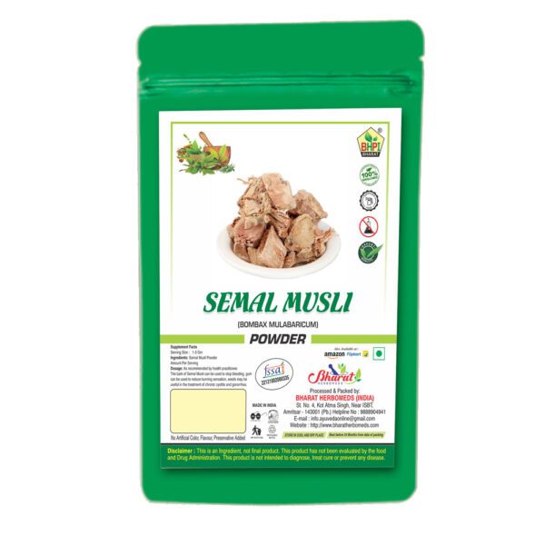 Bharat Semal Musli 300Gm (Bombax Mulabaricum Powder) | Semal Root | With Multiple Health Benefits