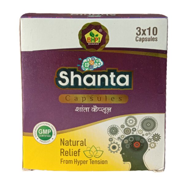 Bharat Aktive Shanta Capsules | Useful In High Bp, Depression | 10 Capsules X 3 Strips