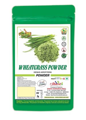 Bharat Organic Wheatgrass Powder 500gm | Rich in Fiber, Chlorophyll & Fatty Acids | Immunity Booster | Superfood