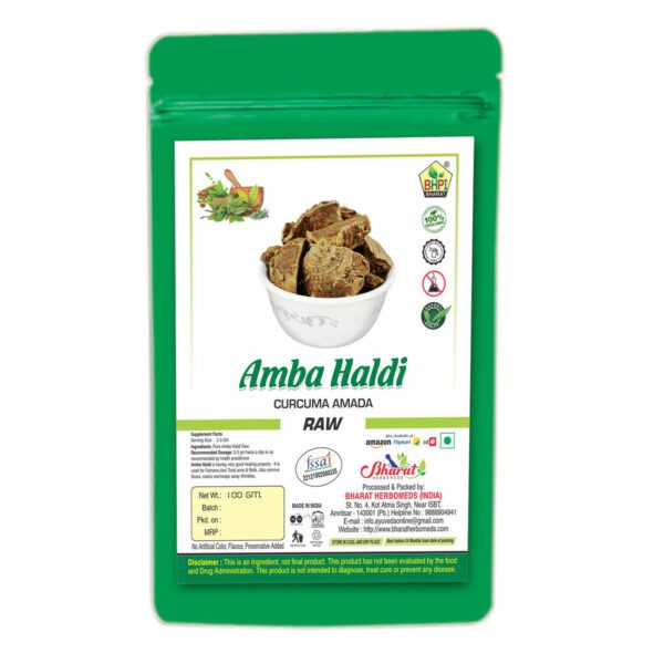Bharat Amba Haldi Powder 300 Gm | Amba Haldi Powder | Natural &Amp; Pure Organic Amba Haldi Powder |For Skin Whitening |Wild Turmeric Powder| Anti-Oxidant | Anti-Inflammatory Turmeric Powder |