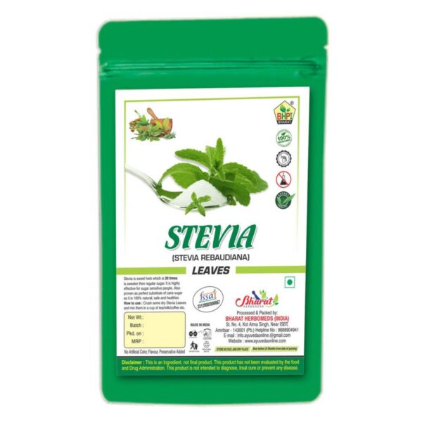 Bharat Stevia Dry Leaves - Natural &Amp; Zero Calorie Sweetener - Stevia Sugar - Sugar-Free (140 Gm)