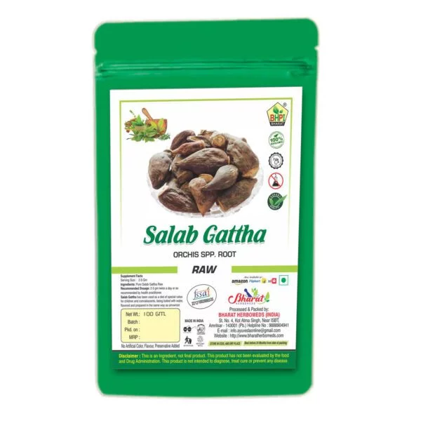 Salab Gatta Raw - 400Grm - Salam Gattha - Orchis Latifolia - Salabgatta